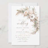 Fijne herfst bloemenbruiloft kaart (Voorkant)