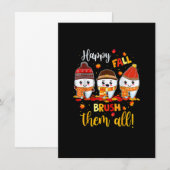 Fijne Herfst Borstel Ze Allemaal Tandarts Tandarts Kaart (Voorkant / Achterkant)