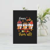 Fijne Herfst Borstel Ze Allemaal Tandarts Tandarts Kaart (Staand voorkant)