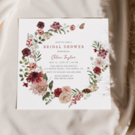 Fijne Herfst Floral krans Vrijgezellenfeest Kaart