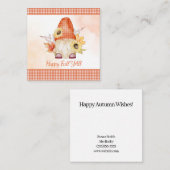 Fijne Herfst Groetjes Dwerg Notitiekaartje (Voorkant / Achterkant)