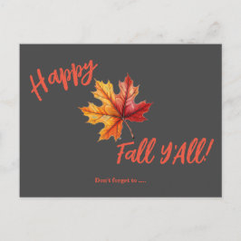 Fijne Herfst, jullie allemaal! Briefkaart