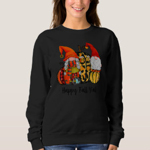 Fijne Herfst Mensen Gnome Luipaard Pompoen Herfst Trui