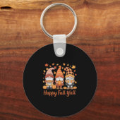 Fijne Herfst Mensen Gnome Pompoen Herfst Thanksgiv Sleutelhanger (Voorkant)