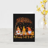 Fijne Herfst Mensen Gnome Pompoen Herfstbladeren D Kaart (Gele Bloem)