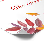 Fijne Herfst Mensen Herfstblad Poster (Hoek)