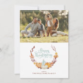 Fijne Herfst met Happy Thanksgiving Feestdagenkaart (Voorkant)