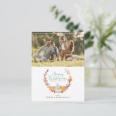 Fijne Herfst met Happy Thanksgiving Feestdagenkaart (Staand voorkant)