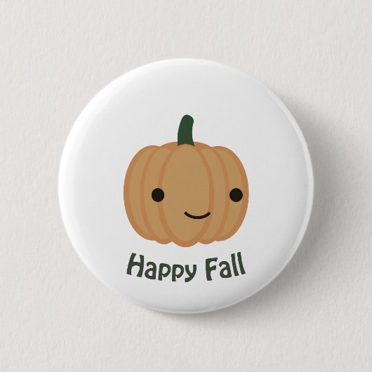 Fijne Herfst - Mooie Pompoen Ronde Button 5,7 Cm (Voorkant)
