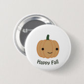 Fijne Herfst - Mooie Pompoen Ronde Button 5,7 Cm (Voorkant /achterkant)