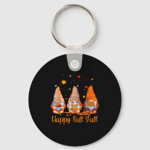 Fijne Herfst O Mensen Gnome Pompoen Herfst Dankdag Sleutelhanger