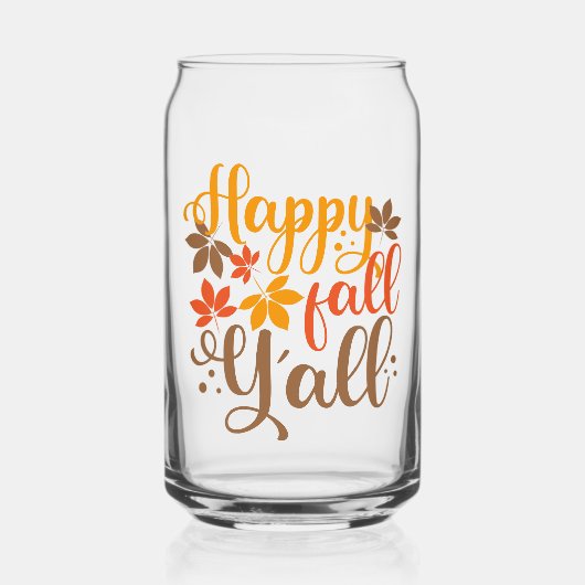 Fijne Herfst voor Y'all Blikvorm Glas (Voorkant)