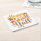 Fijne Herfst voor Y'all Kartonnen Onderzetters (Schuin)