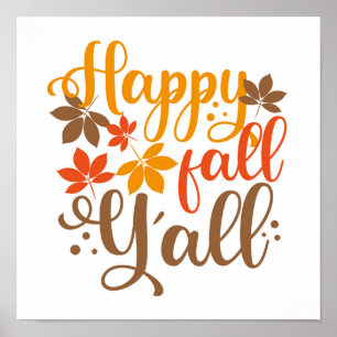 Fijne Herfst voor Y'all Poster