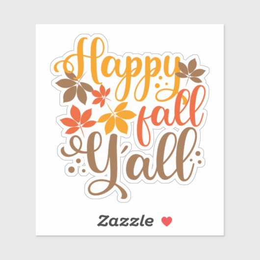 Fijne Herfst voor Y'all Sticker (Vel)