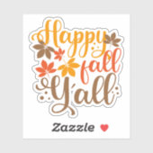 Fijne Herfst voor Y'all Sticker (Vel)
