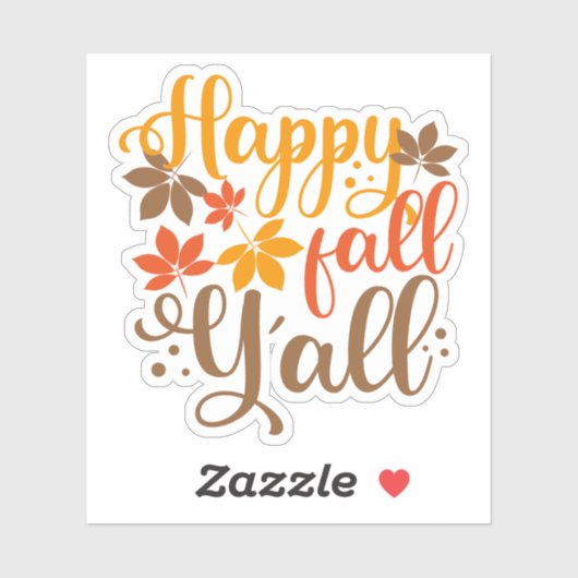 Fijne Herfst voor Y'all Sticker (Vel)