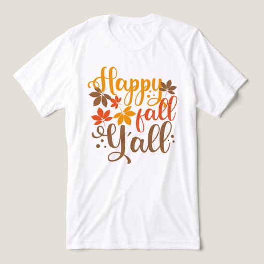 Fijne Herfst voor Y'all Tri-Blend Shirt (Design voorkant)