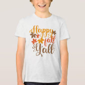 Fijne Herfst voor Y'all Tri-Blend Shirt (Voorkant)