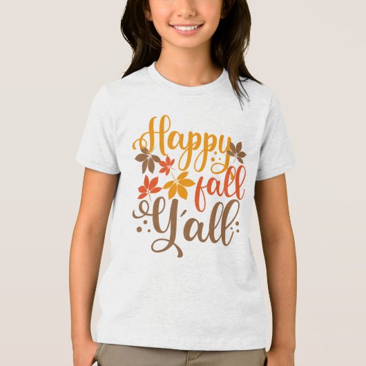 Fijne Herfst voor Y'all Tri-Blend Shirt (Voorkant)