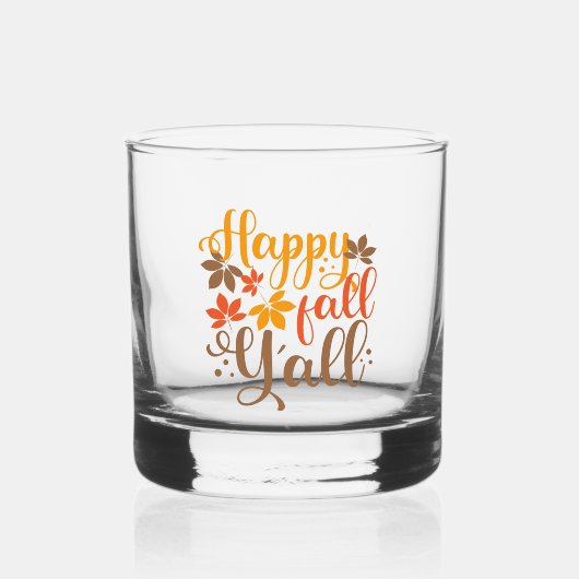 Fijne Herfst voor Y'all Whisky Glas (Voorkant)