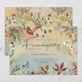 FIJNE HERFST | Waterverf Vriendschapsfeest Kaart (Voorkant / Achterkant)