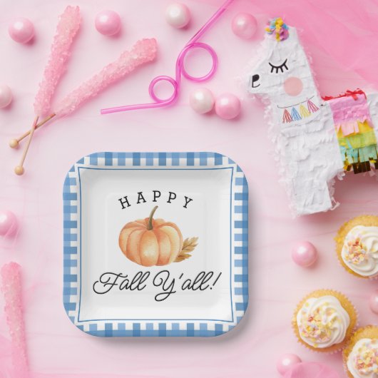 Fijne Herfst Y'all | Boho herfst Herfst bladeren Papieren Bordje (Feest)