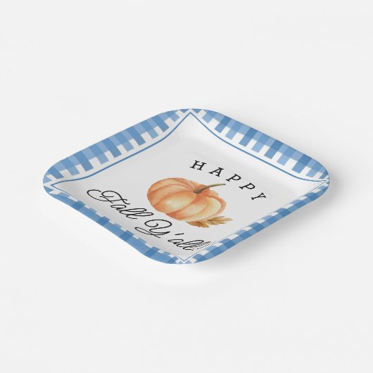 Fijne Herfst Y'all | Boho herfst Herfst bladeren Papieren Bordje (Gebogen)