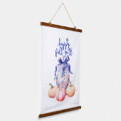 Fijne Herfst Y'all | Chinoiserie Ginger Jar Pumpki Hangend Wandkleed (Gebogen)