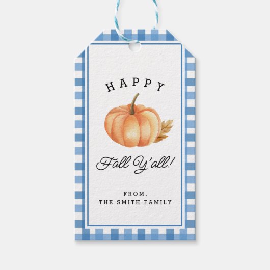 Fijne Herfst Y'all | Herfst | Gepersonaliseerde Na Cadeaulabel (Voorkant)