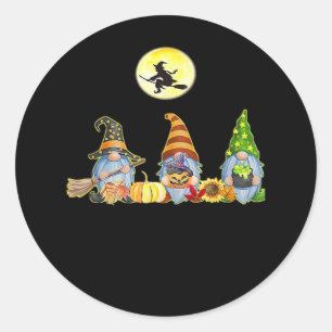 Fijne Herfst Y'all Schattige Halloween Kabouters H Ronde Sticker