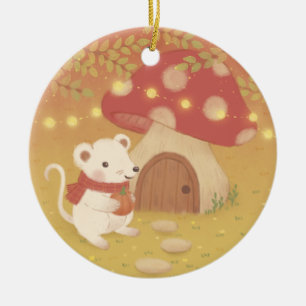 Fijne herfstdagen met de muis keramisch ornament