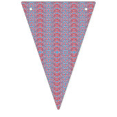 Fijne, herhalende, lichtroze en lichtblauwe vacht vlaggetjes (Derde vlag)