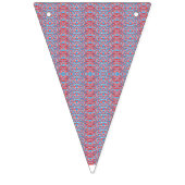 Fijne, herhalende, lichtroze en lichtblauwe vacht vlaggetjes (Tweede vlag)