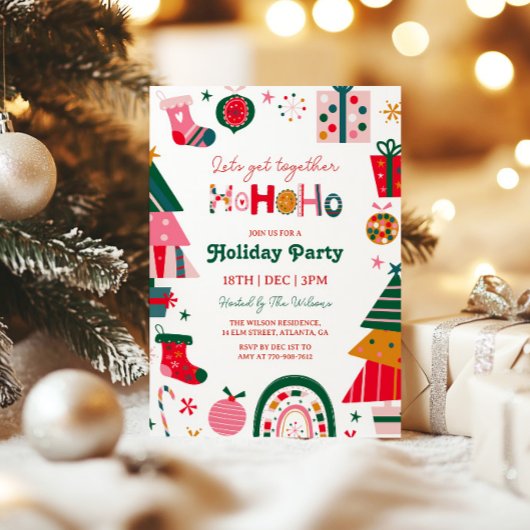 Fijne Ho Ho Ho Kerstfeest Kaart
