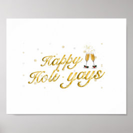 Fijne Holi-Yays! Feestelijke viering ontwerp Poster