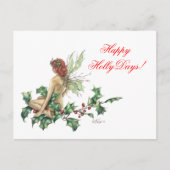 Fijne Holly Days! Fairy Fantasy Art Post Kaart (Voorkant)