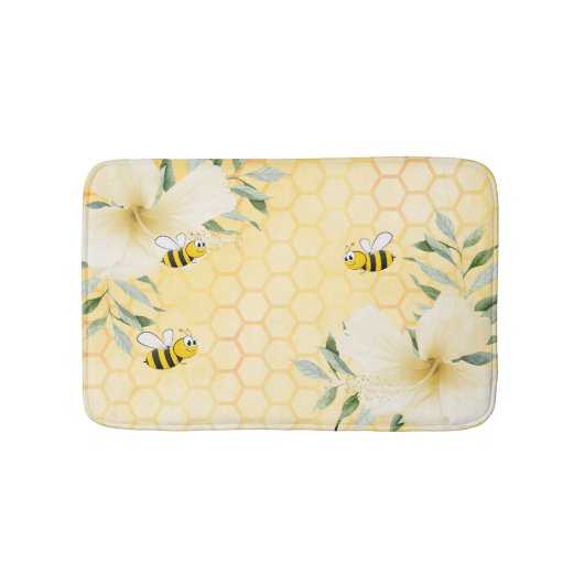 Fijne hommels gele honingraat zoet badmat (Voorkant)