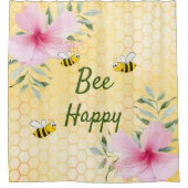 Fijne hommels gele honingraat zoet douchegordijn (Voorkant)