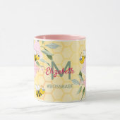 Fijne hommels gele honingraat zomer bossbaba mok (Midden)