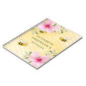 Fijne hommels gele honingraat zomer persoonlijk notitieboek (Linkerzijde)