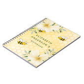 Fijne hommels gele honingraat zomer persoonlijk notitieboek (Linkerzijde)