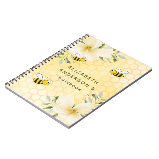 Fijne hommels gele honingraat zomer persoonlijk notitieboek (Linkerzijde)