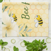 Fijne hommels Gele honingraat zomer Theedoek (Gevouwen)
