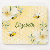 Fijne hommels gele honingraat zomernaam muismat (Voorkant)