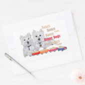 Fijne honden met Botten Rechthoekige Sticker (Envelop)