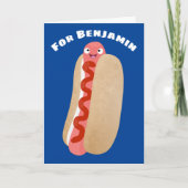 Fijne hondshond Weiner cartoon  Kaart (Voorkant)