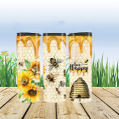 Fijne honingdruppels voor bijen thermosbeker