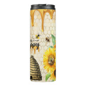 Fijne honingdruppels voor bijen thermosbeker (Achterkant)