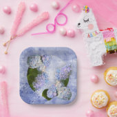 Fijne Hortensia  Papieren Bordje (Feest)